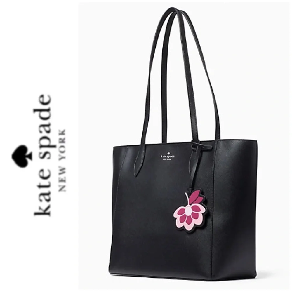 NWT Kate Spade Saffiano leather zip tote black - Picture 4 of 12